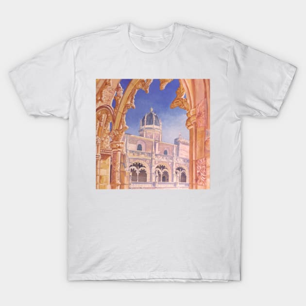 Claustro do Mosteiro dos Jerónimos T-Shirt by terezadelpilar